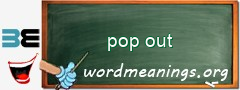WordMeaning blackboard for pop out